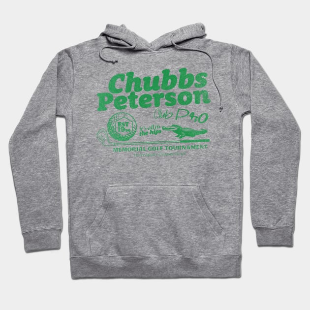 Chubbs Peterson Memorial Golf CHUBBS Hoodie by Nostalgia Avenue